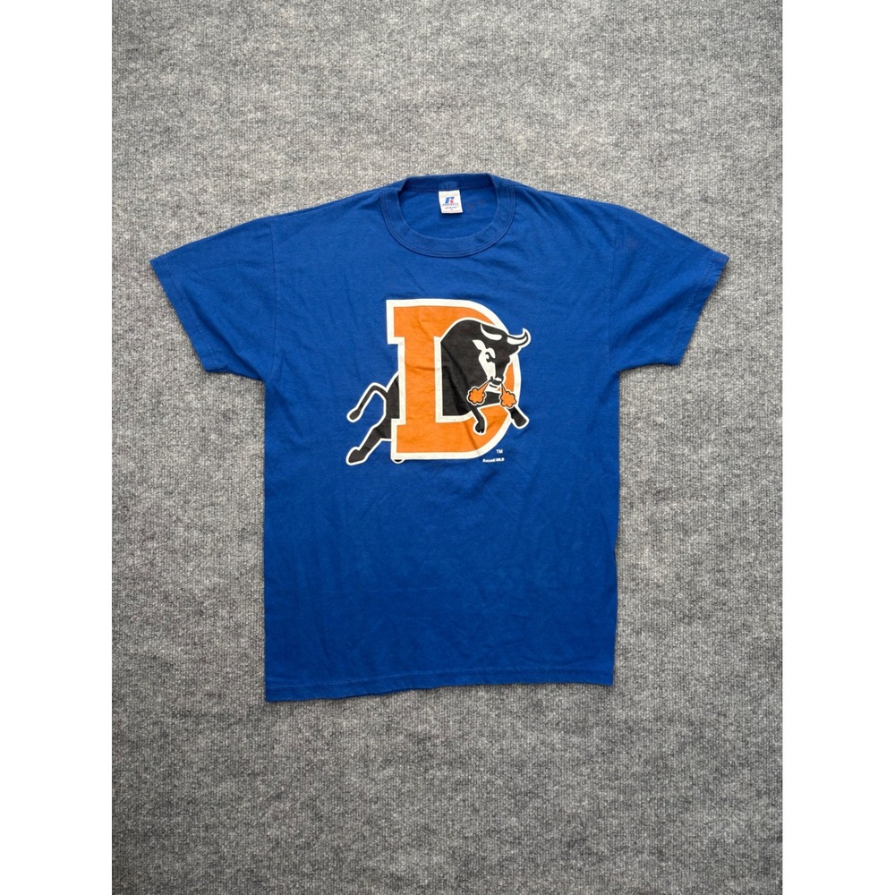 Russell Athletic Durham Bulls MiLB Graphic T-Shirt Blue Mens‎ Small Number 7